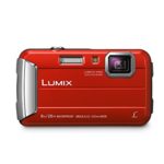 PANASONIC LUMIX Waterproof Digital Camera Underwater Camcorder with Optical Image Stabilizer, Time Lapse, Torch Light and 220MB Built-In Memory – DMC-TS30R (Red)