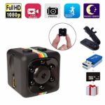 Spy Camera, Papakoyal Hidden Camera Mini Camera HD 1080P/720P Spy Cam Wireless Small Portable Night Vision Motion Detection for Home, Car, Drone, Office with 16GB Card & Card Reader