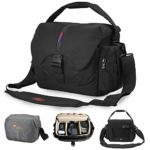 Waterproof Camera Bag Large DSLR Camera Shoulder Bag with Laptop Compartment Rain Cover Outdoor Travel Camera Bag Case for Nikon Canon Sony DSLR Mirrorless Cameras,Lens,Tripod and Accessories