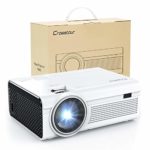 Projector, Mini LED Video Projector 1080P Supported, Crosstour HD Portable Projector with HDMI and AV Cable, Work with TV Box/PC/PS4/HDMI/VGA/TF/AV/USB/Smartphones