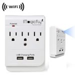 WF-113 Wireless Spy Camera with WiFi Digital IP Signal, Recording & Remote Internet Access (Camera Hidden in 3 AC Outlet with Dual USB Charging Port Wall Charger)