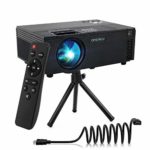 Video Projector | 2400 Lumens Home Video Projector | Mini Projector with Stand | Theater Projector Supports 1080P | HDMI VGA AV USB Micro SD for Home Entertainment, Party