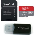 SanDisk 128GB Ultra Micro SD SDXC UHS-I Class 10 works with Samsung Galaxy S9 Memory Card  S9+, S9 Plus (SDSQUAR-128G-GN6MA) with Everything But Stromboli (TM) Card Reader (Class 10 128GB)