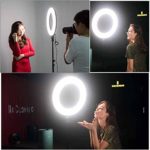 VILTROX Ring Light with Stand,18″ LED Dimmable Fluorescent Ring Light, 45W Circle Light VL-600T for Photography Video YouTube Vimeo Portrait Lighting Live Streaming, with Remoter