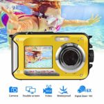 Underwater Camera Waterproof Camera Full HD 1080P for Snorkelling Waterproof Point and Shoot Digital Camera Dual Screen Action Camera