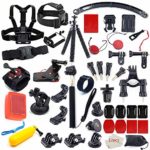 Action Camera Accessory Kit for Go Pro Hero 7 6 5 4 3+ 3 2 1 Hero Session 5 Black AKASO EK7000 Apeman SJ4000 5000 6000 DBPOWER AKASO Campark with Selfie Stick Tripod Straps Car Suction Accessories