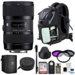 Sigma 18-35mm F1.8 Art DC HSM Lens for Nikon DSLR Cameras w USB Dock + 32GB SD Card & Advanced Photo & Travel Bundle