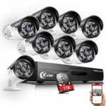 XVIM 720P Outdoor Home Security Camera System – 8 Channel 1080N DVR 1TB Hard Drive 8 HD Bullet Surveillance Cameras with Night Vision and Motion Detection