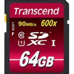 Transcend 64GB SDXC Class 10 UHS-1 Flash Memory Card Up to 90MB/s (TS64GSDXC10U1)