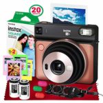 Fujifilm instax Square SQ6 Instant Film Camera (Blush Gold) + 20 Sheets Instant Square Film + Xpix Camera Strap + Fibertique Cloth (USA Warrantty)