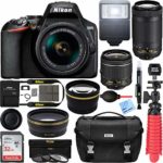 Nikon D3500 DSLR Camera w/AF-P DX 18-55mm & 70-300mm Zoom Lens 32GB Accessory Bundle