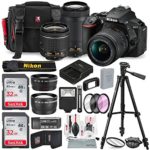 Nikon D5600 DSLR Camera with NIKKOR 18-55mm + 70-300mm Lenses W/ Total of 48 GB SD CARD, Telephoto & Wideangle Lens, Xpix Lens Handling Accessories with Basic Bundle
