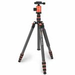 GEEKOTO 79 inches Carbon Fiber Camera Tripod Monopod with 360 Degree Ball Head,1/4 inch Quick Shoe Plate,Bag for DSLR Camera,Professional Tripod,Load up to 26.5 pounds(CT25Pro).