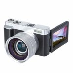 Digital Camera Video Camera Vlogging YouTube Recorder HD1080P 30FPS 24.0MP 3.0 Inch Flip Screen 16X Digital Zoom WiFi Camera with Wide Angle Lens and 2 Batteries