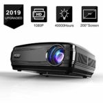 Projectors, FUJSU Full HD Video Projectors for PowerPoint Presentation, 3800LM Home Movie Projector for Laptop, PC, TV, iPad, iPhone, Android, SD Card,AV,VGA,USB Stick