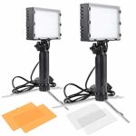 Slow Dolphin 2 Sets Photography Continuous 60 LED Portable Light Lamp for Table Top Photo Studio with Color Filters
