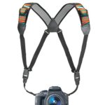 USA GEAR Camera Strap Chest Harness with Southwest Neoprene and Accessory Pockets – Compatible with Canon, Nikon, Fujifilm, Sony and Binoculars, DSLR, Point & Shoot, Mirrorless Cameras