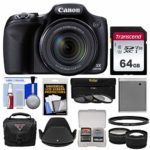 Canon PowerShot SX530 HS Wi-Fi Digital Camera with 64GB Card + Case + Battery + 3 Filters + Tele/Wide Lens Kit