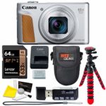 Canon PowerShot SX740 (Silver) Point and Shoot Camera, Memory Card, Tripod, Case Bundle