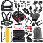 SmilePowo Accessory Kit for GoPro Hero 7,6,5 Black, Hero 2018,Hero Session,5,4?3,GoPro Fusion, SJCAN,XIAOMI,AKASO/APEMAN/ DBPOWER,Lightdow,Campark,Action Camera Accessory Kit?Chest Strap?Float Handle