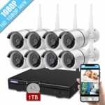 ?2019 New? Wireless Security Camera System,OHWOAI 1080P NVR 8Pcs 1080P Home Surveillance IP Cameras,HD Outdoor Indoor Weatherproof Security Cameras, Wireless CCTV System 1TB Hard Drive.