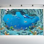 Kate 7x5ft Sea World Photography Backdrop Underwater Baby Backdrop World Coral Shark Background Customized Photo Studio Props