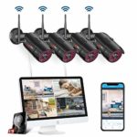 ?All-in-One? Wireless Security Camera System with 15.6 Inch Monitor, 4 Channel 1080P Waterproof Indoor Outdoor Wireless Surveillance IP Camera, ANRAN Remote Home Monitoring System 1TB HDD, Plug&Play