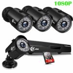 XVIM 8CH 1080P Security Camera System Home Outdoor 1TB Hard Drive Pre-Install CCTV Recorder 4pcs HD 1920TVL Upgrade Surveillance Cameras with Night Vision Easy Remote Access Motion Alert