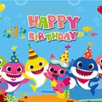 GYA Cartoon Bady Shark Underwater Backdrop for Photography Undersea World Whale Shark Starfish Seahorse Photo Background Children Birthday Party Adventure Family Portrait Gathering Photography