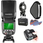 Neewer 2.4G Wireless 1/8000 HSS TTL Master/Slave Flash Speedlite Kit for Sony Camera with New Mi Shoe,Includes:NW880S Flash,N1T-S Trigger,S-Type Bracket,16×16 inches Softbox,20 Pieces Color Filter