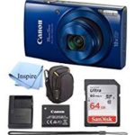 Canon PowerShot ELPH 190 Digital Camera COMPLETE BUNDLE w/10x Optical Zoom and Image Stabilization Wi-Fi & NFC Enabled + ELPH 190 Case + SD Card + USB Cable +64 GB MEMORY