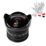 7artisans 7.5mm F2.8 APS-C Fisheye Fixed Lens for Sony Emount Cameras – Black with Protective Lens Cap, Removable Lens Hood and Carrying Bag