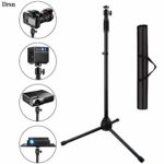 Projector Tripod Stand Drsn Portable Tripod Adjustable Height 32″ to 57″ 360°Swivel Pivot Ball Head Floor Stand Holder for Small Camera Webcam Microphone Projector GoPro with Carry Bag