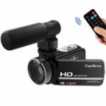 Video Camera Camcorder with Microphone, FamBrow Full HD 1080p 24MP IR Night Vision 3.0 Inch 270 Degrees Rotatable Touch Screen 16X Digital Zoom Vlogging Camera Recorder for YouTube w/Remote Control