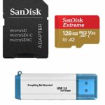 SanDisk 128GB Memory Card Extreme Works with Gopro Hero 7 Black, Silver, Hero7 White UHS-1 U3 A2 Micro SDXC with Everything But Stromboli 3.0 Micro/SD Card Reader