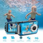 Waterproof Digital Camera Full HD 1080P Underwater Camera 24MP Video Recorder Camcorder Point and Shoot Camera Selfie Dual Screen Waterproof Camera for Snorkeling
