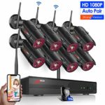 ?8CH? Wireless Security Cameras System, ANRAN 8CH 1080P Surveillance Video Security System with 2TB HDD, 8pcs 2MP Outdoor/Indoor Home Video IP Security Cameras with Night Vision and Easy Remote View