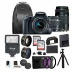 Canon EOS Rebel SL2 Digital Camera with 18-55mm & 75-300mm Lens + 32GB SD Card + Tripod + Filter Kit +Flash & Bag –Holiday Bundle