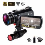 4K Wifi Full Spectrum Camcorders, Ultra HD Infrared Night Vision Paranormal Investigation Video Camera with 60fps 24MP 30X Digital Zoom – Ghost Hunting Camera(with 2 batteries, 32GB SD card included)