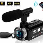 Video Camera Camcorder 4K Camera Camcorder Digital Camera WiFi Video Camcorder 3.0 inch Touch Screen Night Vision Vlogging Camera with External Microphone