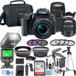 Canon EOS Rebel SL2 DSLR Camera Bundle with Canon EF-S 18-55mm STM Lens & EF 75-300mm III Lens + 32GB Sandisk Memory + Canon Case + TTL Flash + Accessory Bundle