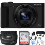 Sony Cyber-shot HX80 Compact Digital Camera 32GB Memory Card Bundle includes Camera, Card, Reader, Wallet, Case, HDMI Cable, Mini Tripod, Screen Protectors, Cleaning Kit, Beach Camera Cloth and More!