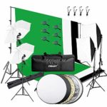 Emart 8.5 x 10 ft Backdrop Support System, Photography Video Studio Lighting Kit Umbrella Softbox Set Continuous Lighting for Photo Studio Product, Portrait and Video Shooting Photography