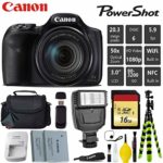 Canon PowerShot SX540 HS Digital Point and Shoot 20MP Camera + Extra Battery + Digital Flash + Camera Case + 16GB Class 10 Memory Card – International Version