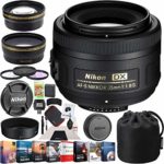 Nikon AF-S DX NIKKOR 35mm f/1.8G Lens with Auto Focus F-Mount DSLR Cameras Premium Accessory Set with 52mm Wide Angle & Telephoto Lens + Multicoated Filter Kit + Editing Software Bundle