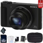 Sony Cyber-Shot DSC-HX90V Point and Shoot Digital Camera – Bundle with 64GB Memory Card + Carrying Case + More (International Version)