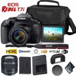 Canon EOS Rebel T7i DSLR Camera 18-55mm Lens + Carrying Case