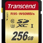 Transcend 256 GB High Speed 10 UHS-3 Flash Memory Card 95/60 MB/s (TS256GSDU3)