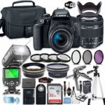 Canon EOS Rebel T7i DSLR Camera Bundle with Canon EF-S 18-55mm STM Lens + 32GB Sandisk Memory + Camera Case + TTL Speedlight Flash (Good Upto 180 Feet) + Accessory Bundle