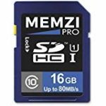 MEMZI PRO 16GB Class 10 80MB/s SDHC Memory Card for Nikon Coolpix P or S Series Digital Cameras